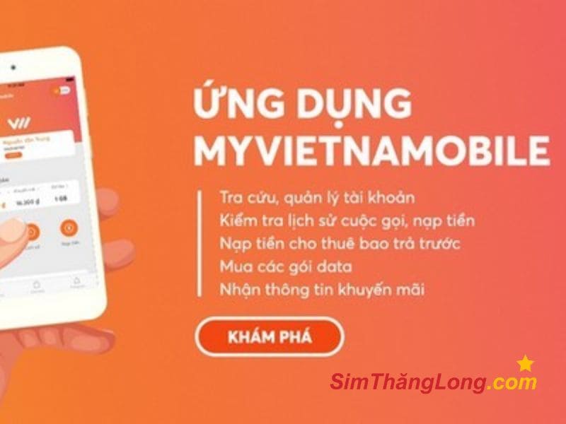 Sử dụng ứng dụng My Vietnamobile để nâng cấp sim