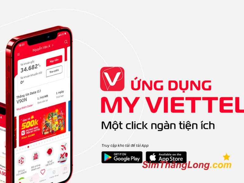 Sử dụng ứng dụng My Viettel để nâng cấp sim 3G lên 4G đối với sim Viettel 
