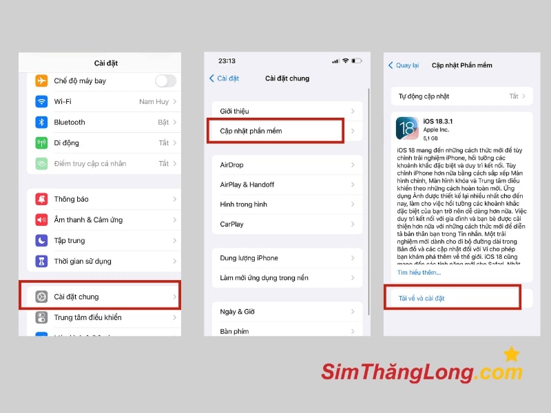 Cập nhật phiên bản iOS mới nhất cũng là cách fix lỗi sim không có dịch vụ trên iPhone hiệu quả 
